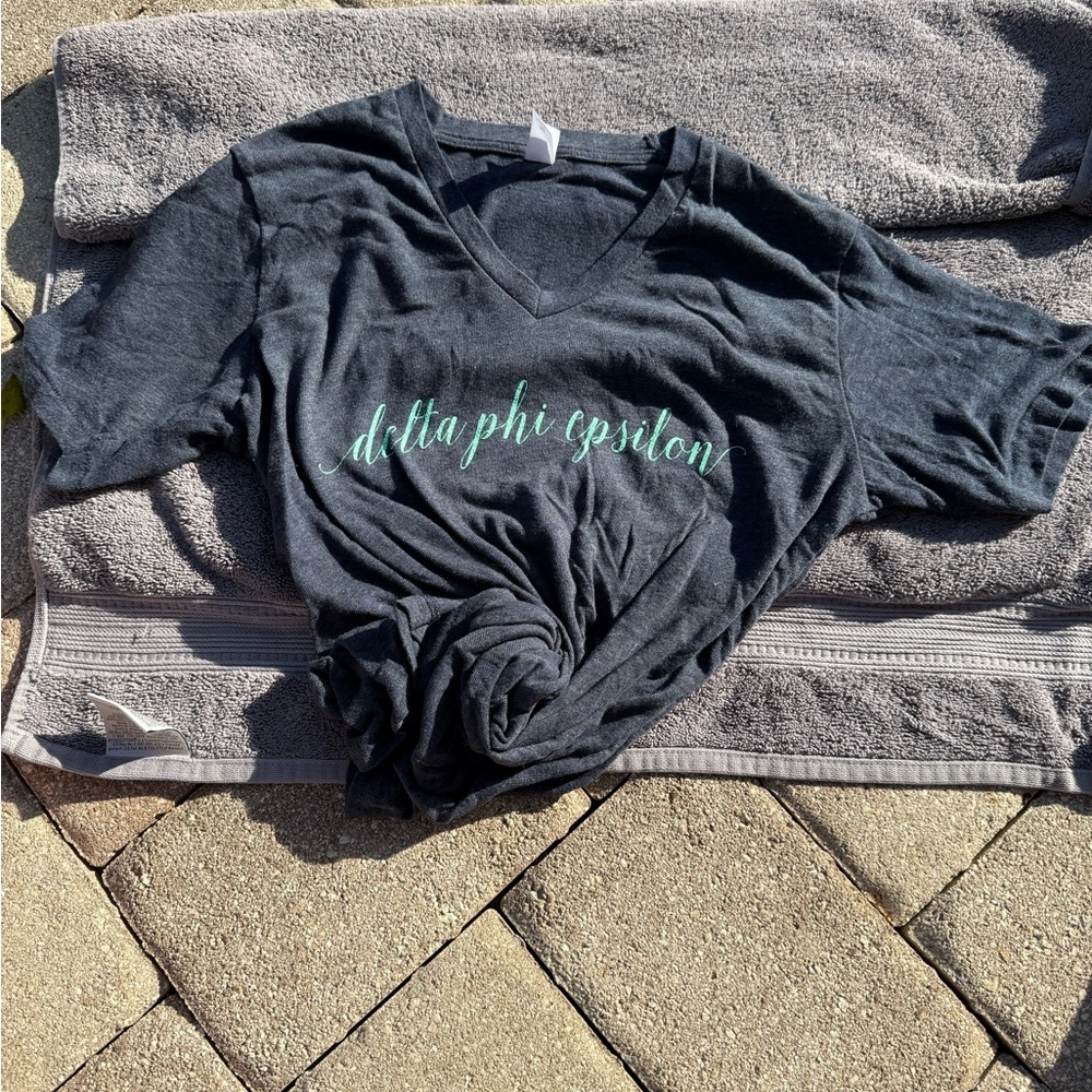 Delta Phi Epsilon with Mint Lettering